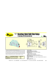 Thumbnail of document Data Sheet - Series 861H Hazardous Rated Solid State Relays
